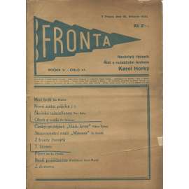 Fronta, ročník V., číslo 47/1933 (Nezávislý týdeník)