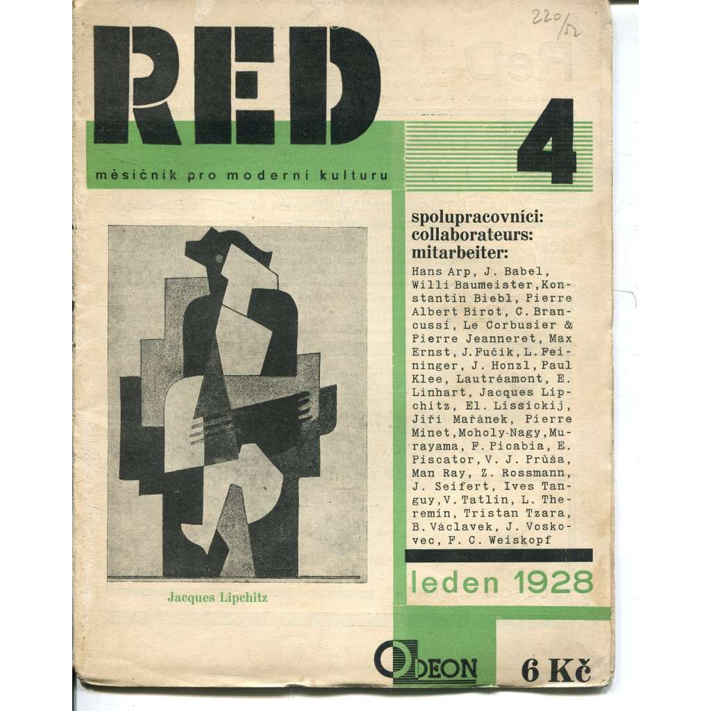 ReD, číslo 4/1928. Měsíčník pro moderní kulturu (Revue Svazu Moderní Kultury "Devětsil" Praha )