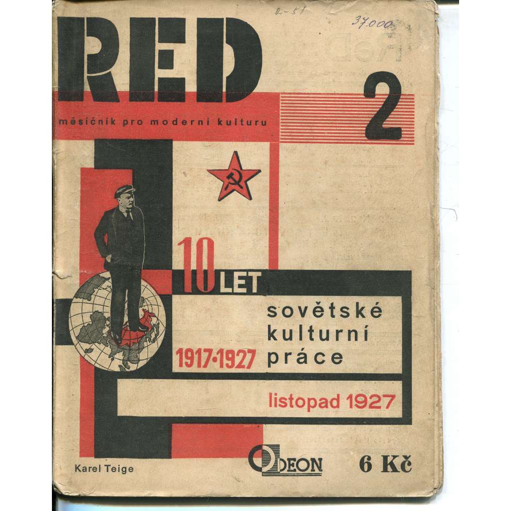 ReD, číslo 2/1927. Měsíčník pro moderní kulturu (Revue Svazu Moderní Kultury "Devětsil" Praha )