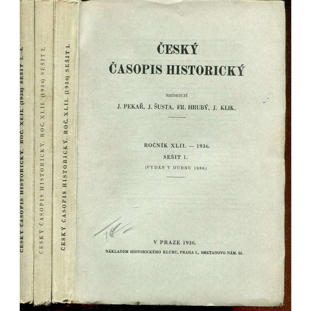 Český časopis historický, ročník XLII./1936, sešit 1-4 (3 svazky)