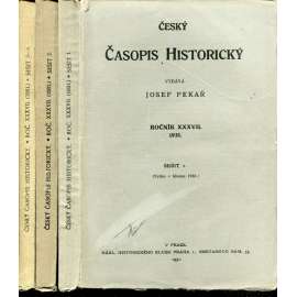 Český časopis historický, ročník XXXVII./1931, sešit 1-4 (3 svazky)