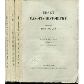 Český časopis historický, ročník XL./1934, sešit 1-4 (3 svazky)