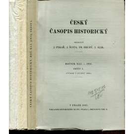 Český časopis historický, ročník XLI./1935, sešit 1-4 (3 svazky) - celý ročník