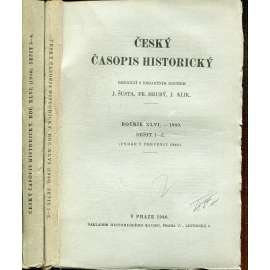 Český časopis historický, ročník XLVI./1940, sešit 1-4 (2svazky) - celý ročník