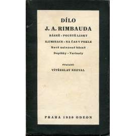 Dílo J. A. Rimbauda [Rimbaud - Básně - Pouště lásky - Iluminace - Sezóna v pekle - Opilý koráb aj.] (typografická úprava Jindřich Štyrský)