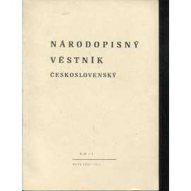 Národopisný věstník československý V.-VI./1970-1971