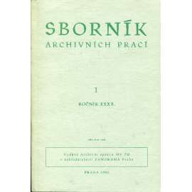 Sborník archivních prací, ročník XXXX., číslo 1/1990