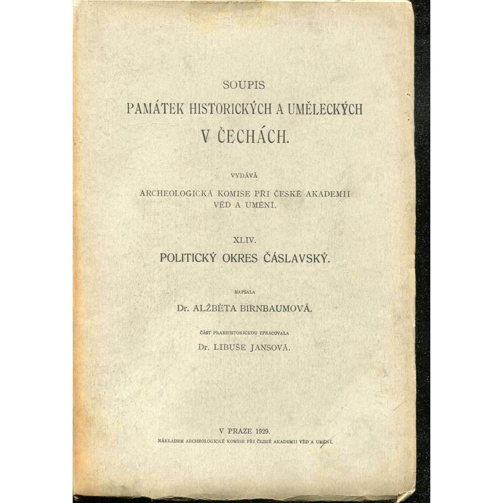 Soupis památek historických a uměleckých (Čáslav) v okresu Čáslavském (okres Čáslavský, dnes v okr. Kutná Hora)