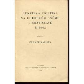 Benátská politika na uherském sněmu v Bratislavě r. 1662