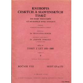 Knihopis českých a slovenských tisků, díl II. - část V. (Písmena M-O, číslo 5135-6687. Tisky z let 1501-1800) [soupis starých českých knih]