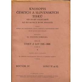 Knihopis českých a slovenských tisků, díl II. - část II. (Písmena B-Č, číslo 918-1808. Tisky z let 1501-1800) [soupis starých českých knih]