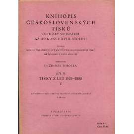 Knihopis českých a slovenských tisků, díl II. Písmeno A [strany 1-64] Tisky z let 1501-1800 [soupis a podrobný popis jazykově českých bohemikálních starých tisků vydaných do roku 1800 s medailony autorů]