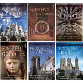 STAVITELÉ KATEDRÁL 6 dílů: 1 Katedrála Chartres; 2 Kristova trnová koruna Paříž Sainte-Chapelle; 3 Úsvit renesance Dvorské umění Fridricha II; 4 Zrození génia Pisano Toskánsko; 5 Katedrála v Remeši 6 Francouzské umění Katedrály remešské církevní provincie