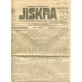 Jiskra. Župní komunistický týdeník organisací na jižní a jihozápadní Moravě. Ročník III., číslo 25. (23.6.1921) - staré noviny