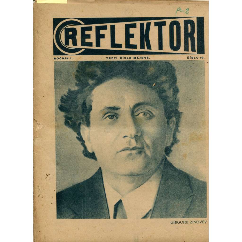 Reflektor, ročník I., číslo 10 (časopis, staré noviny, 1. republika)