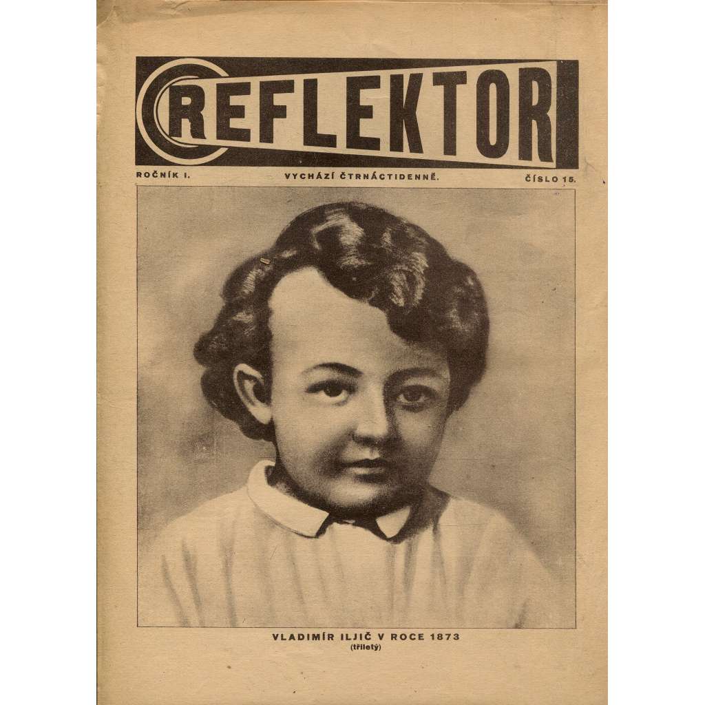 Reflektor, ročník I., číslo 15 (časopis, staré noviny, 1. republika) - není kompletní