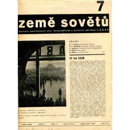 Země sovětů, časopis společnosti pro hospodářské a kulturní sblížení s SSSR, ročník III., číslo 7/1934 (1. republika, noviny)