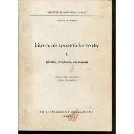 Literárně teoretické texty I. Antika, středověk, renesance