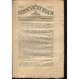 Tělocvičný ruch, Ročník XIV., číslo 19/1920. List svazu dělnických tělocvičných jednot československých (1. republika, staré noviny)