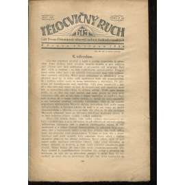 Tělocvičný ruch, Ročník XIV., číslo 16/1920. List svazu dělnických tělocvičných jednot československých (1. republika, staré noviny)