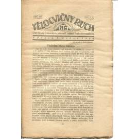 Tělocvičný ruch. Ročník XIV., číslo 7/1920. List svazu dělnických tělocvičných jednot československých (1. republika, staré noviny)