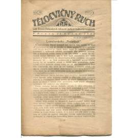 Tělocvičný ruch. Ročník XIV., číslo 8/1920. List svazu dělnických tělocvičných jednot československých (1. republika, staré noviny)