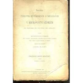 Soupis památek historických a uměleckých (Kolín) v okresu kolínském (politický okres Kolínský) [zámky, kostely, stavby, křesťanské církevní umění, starožitnosti, obrazy] - pošk.