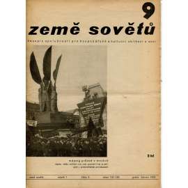 Země sovětů, časopis společnosti pro hospodářské a kulturní sblížení s SSSR, ročník 1., číslo 9/1932 (1. republika, noviny)