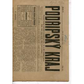 Podřipský kraj, ročník III., číslo 30/1912. Časopis strany národně sociální pro 20., 34. a 36. volební okres (noviny)