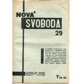 Nová svoboda, ročník VI., číslo 29/1929 (1. republika, časopis, noviny)