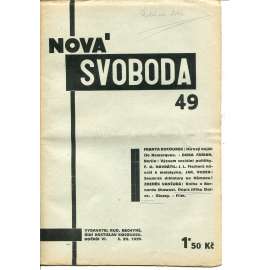 Nová svoboda, ročník VI., číslo 49/1929 (1. republika, časopis, noviny)