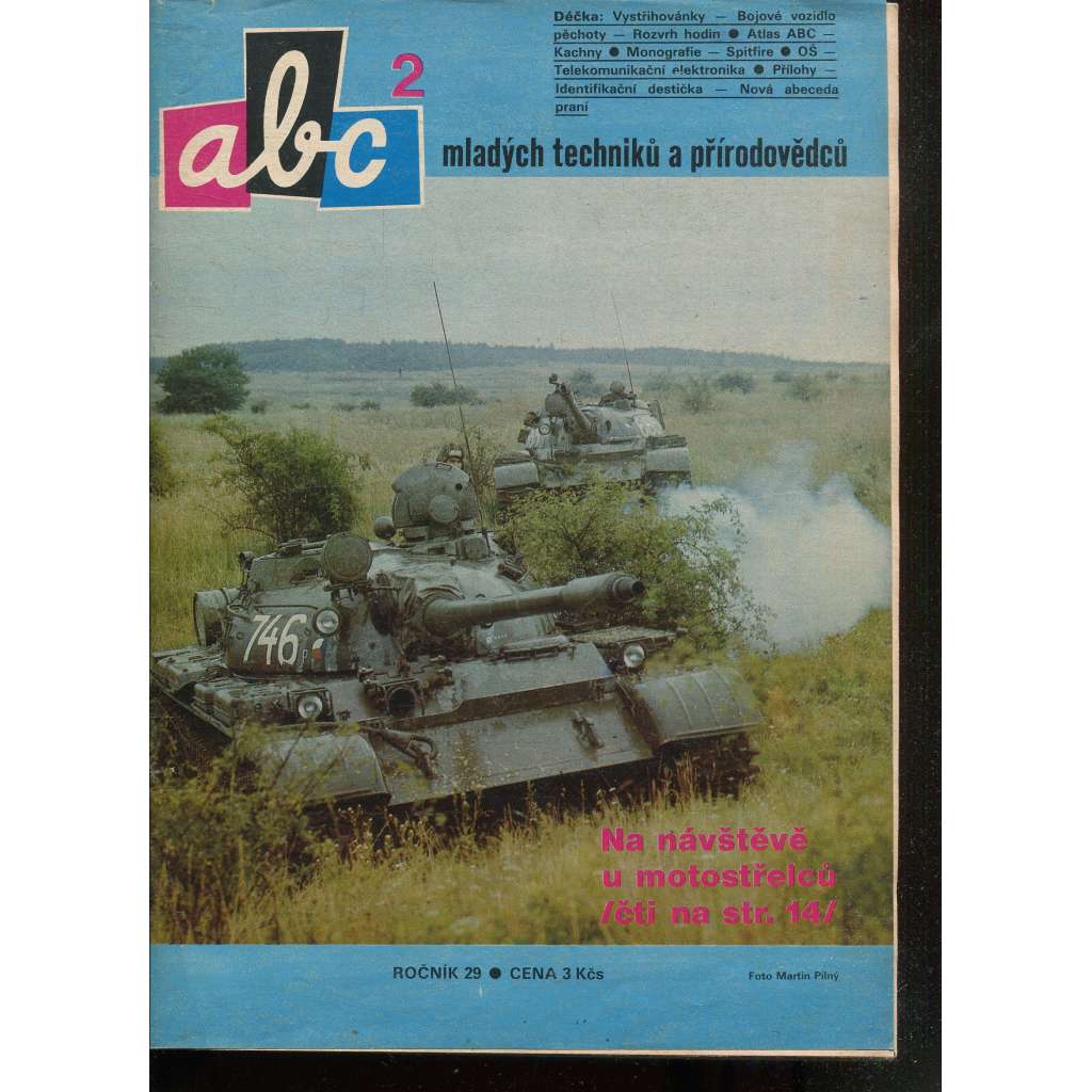 Časopis ABC, č. 2, roč. 29 (1984) - Obsahuje vystřihovací modely - déčka [Jedno číslo časopisu. Obsahuje všechny vystřihovací modely na polokartonu - déčka]