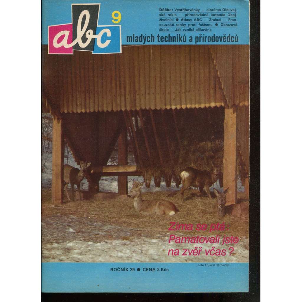 Časopis ABC, č. 9, roč. 29 (1985) - Obsahuje vystřihovací modely - déčka [Jedno číslo časopisu. Obsahuje všechny vystřihovací modely na polokartonu - déčka]