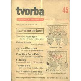 Tvorba – Týdeník pro kulturu a politiku, ročník XVIII., číslo 45/1949 (časopis, noviny)