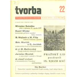 Tvorba – Týdeník pro kulturu a politiku, ročník XVIII., číslo 22/1949 (časopis, noviny)