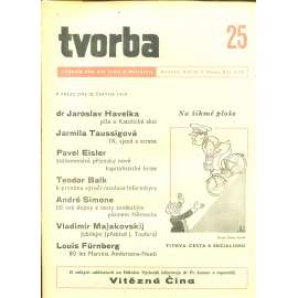 Tvorba – Týdeník pro kulturu a politiku, ročník XVIII., číslo 25/1949 (časopis, noviny)