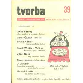 Tvorba – Týdeník pro kulturu a politiku, ročník XVIII., číslo 39/1949 (časopis, noviny)