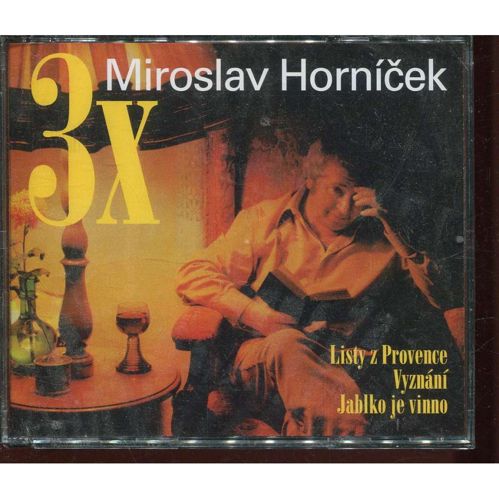 3x Miroslav Horníček - Listy z Provence / Vyznání / Jablko je vinno (3x CD)