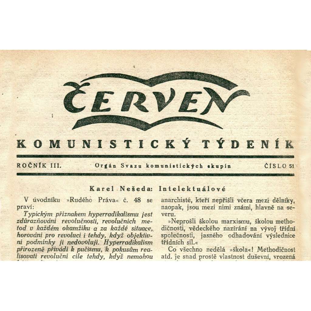 Červen, časopis, roč. III (1920-1921)