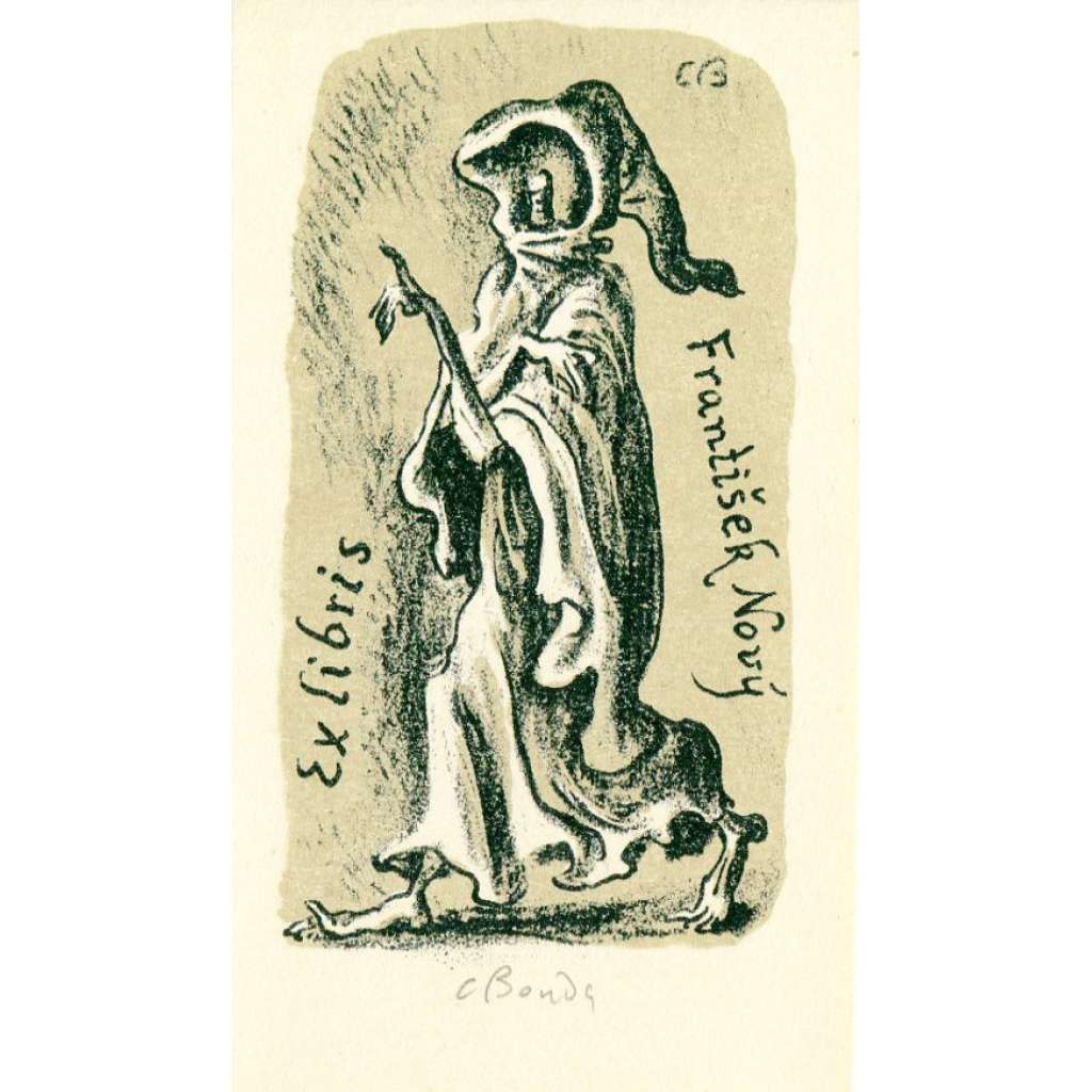 Exlibris František Nový Cyril Bouda (1901 - 1984) Litografie, podepsaná