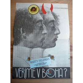 Věříme v boha? (filmový plakát, film USA 1980, režie Marty Feldman, Hrají: Marty Feldman, Peter Boyle, Louise Lasser)