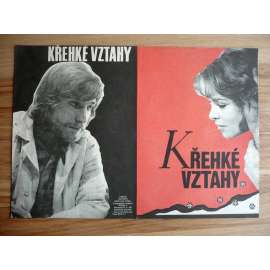 Křehké vztahy (filmový plakát, film ČSSR 1979, režie Juraj Herz, Hrají: Vladimír Kratina, Radim Hložek, Zora Ulla Keslerová)