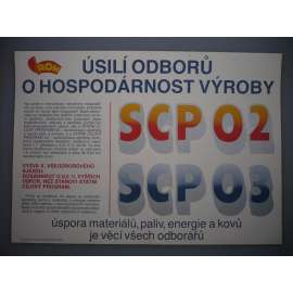 Úsilí odborů o hospodárnost výroby 1985 - státní cílový program - komunismus, propaganda