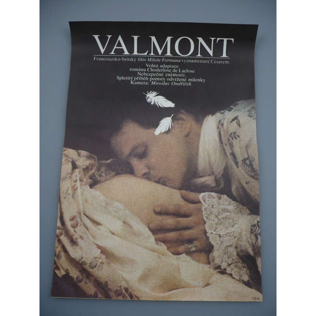 Valmont (filmový plakát, film Francie, VB 1989, režie Miloš Forman, Hrají: Colin Firth, Annette Bening, Meg Tilly)