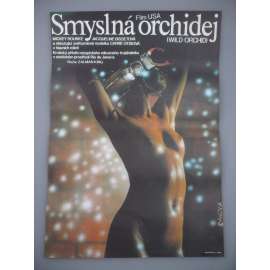 Smyslná orchidej (filmový plakát, film USA 1983, režie  Zalman King, Hrají: Mickey Rourke, Jacqueline Bisset, Carré Otis)