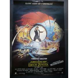 Dech života - James Bond 007 (filmový plakát, film VB 1987, režie John Glen, Hrají: Timothy Dalton, Maryam d'Abo, Jeroen Krabbé)