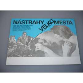 Nástrahy velkoměsta (filmový plakát, papírová fotoska, slepka, film Itálie 1984, režie Franco Castellano, Giuseppe Moccia, Hrají: Renato Pozzetto, Massimo Serato, Enzo Cannavale)