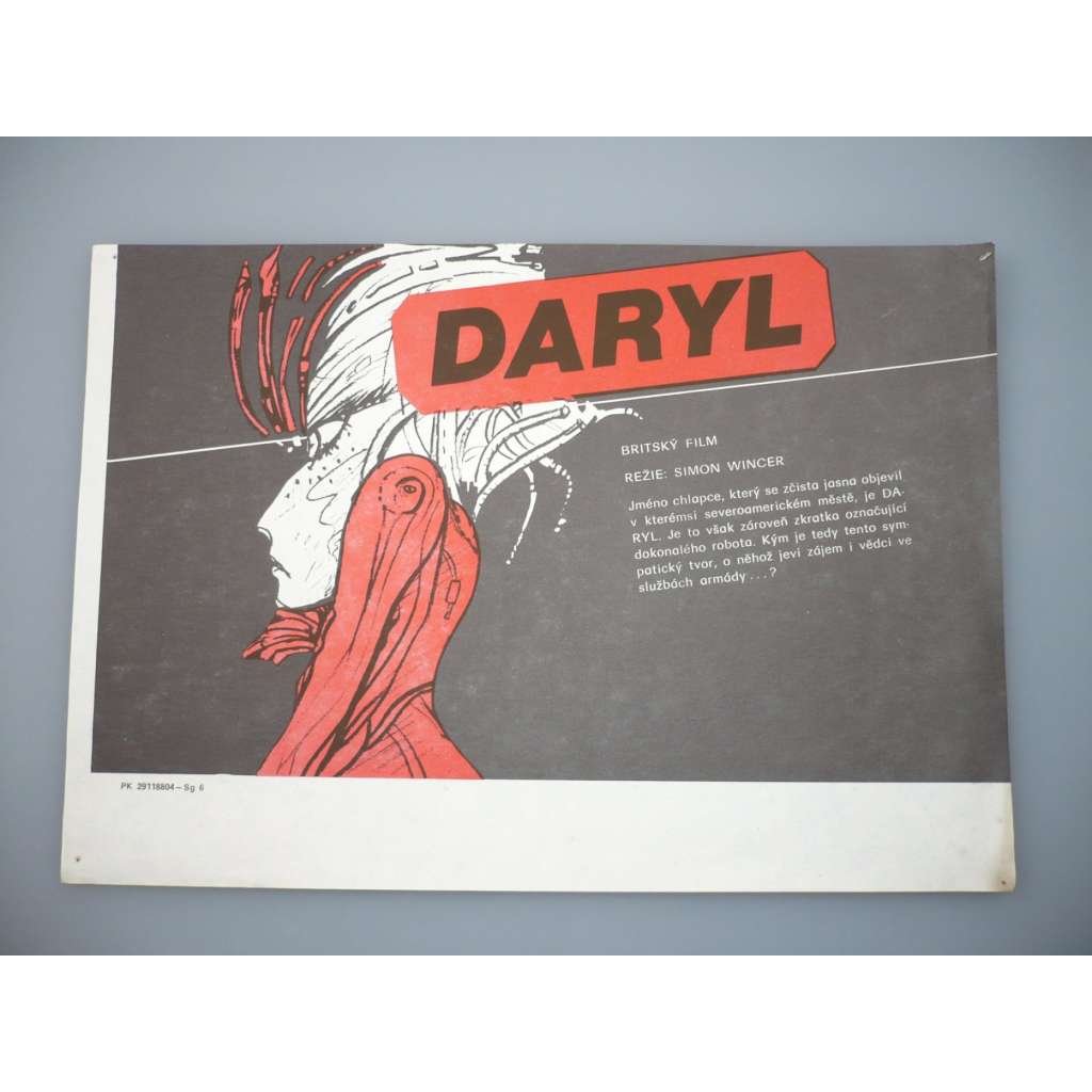 DARYL (filmový plakát, papírová fotoska, slepka, film VB 1985, režie Simon Wincer, Hrají: Barret Oliver, Mary Beth Hurt, Michael McKean)