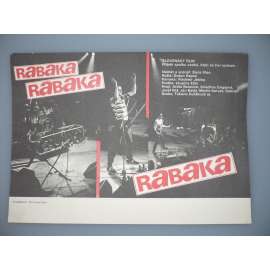 Rabaka - skupina Elán (filmový plakát, papírová fotoska, slepka, film ČSSR 1989, režie Dušan Rapoš, Hrají: Jožo Ráž, Ján Baláž, Marián Geišberg, Tatiana Kulíšková)