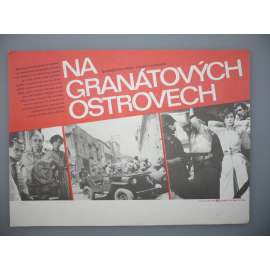 Na Granátových ostrovech (filmový plakát, papírová fotoska, slepka, film SSSR 1981, režie Tamara Lisicianová, Hrají: Kirill Lavrov, Grigore Grigoriu, Edda Urusova)